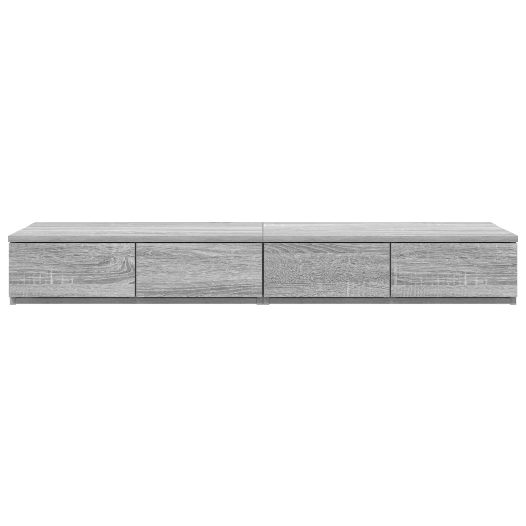 Cassetti per Letto Grigio Sonoma 120x36,5x16,5 cm Legno Ingegnerizzato