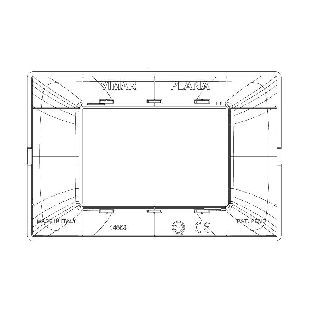 Vimar placca 3p tecnopolimero beige per supporto montaggio su cassetta 503