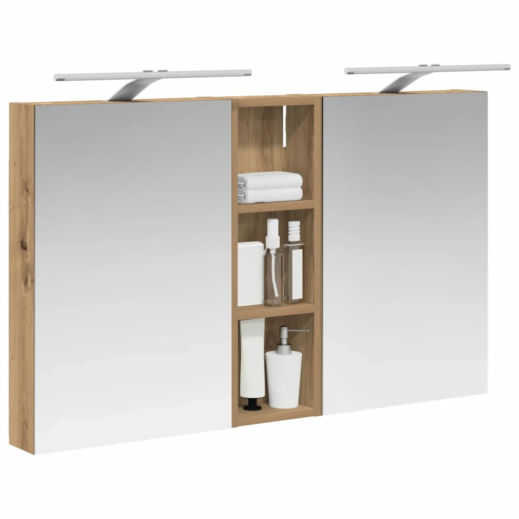 Set di Armadi da Bagno con porta 3 pcs 100 x 10,5 x 60,5 cm