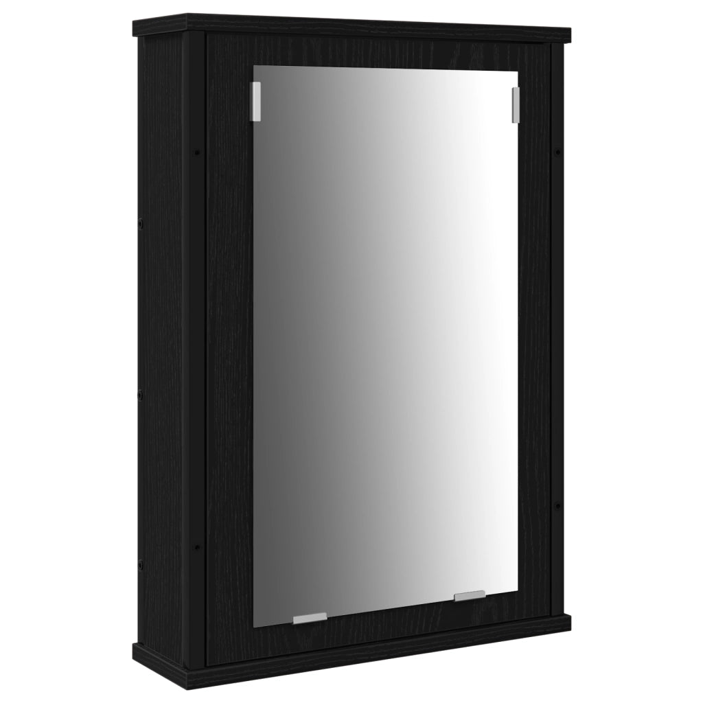 Set di mobili da bagno 3 pezzi in legno ingegnerizzato rovere nero