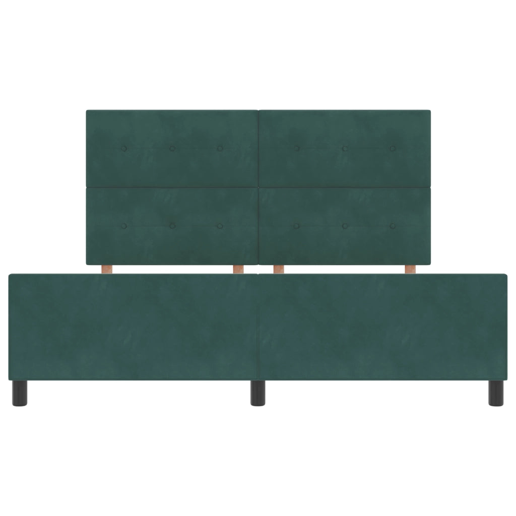 Struttura Letto Verde Scuro 180x200 cm Velluto