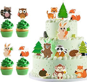 Decorazioni per torta animali - 31 pezzi decorazioni per torta safari jungle - Compleanno bambino.
