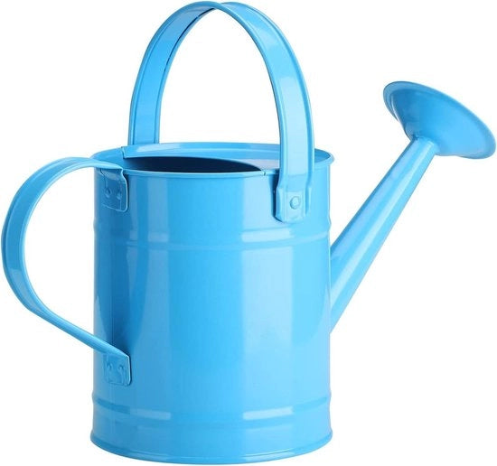 Giocatore d'acqua metallico 15L Giocatore di piante in acciaio piccolo - Tappo lungo - Aspiratore di piante per giardino - Piante di bosco per interni e esterni - Blu