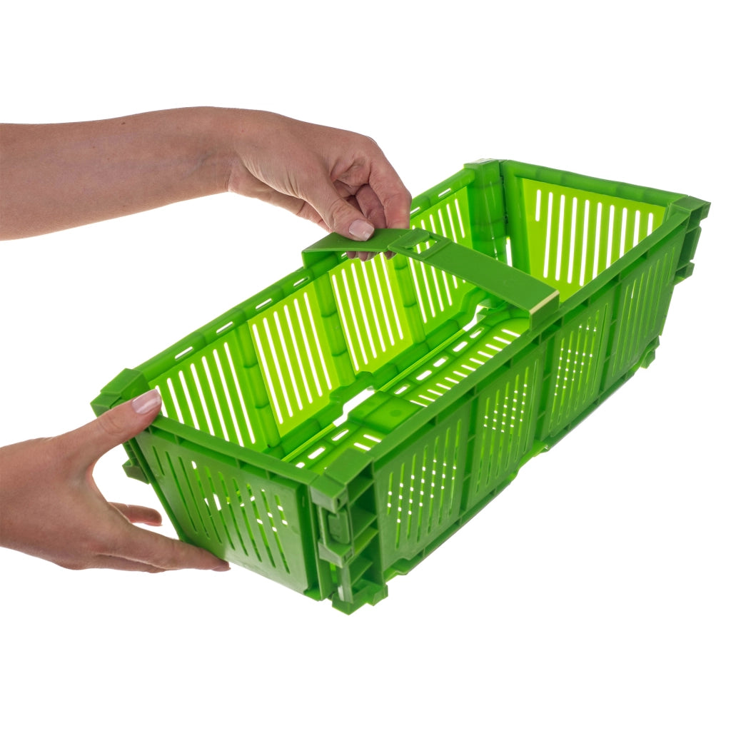 Cesto pieghevole KADAX per frutta e fragole, in plastica, 2 kg