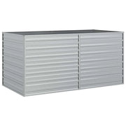 Fioriere | Cassetta per fiori | Letto Rialzato Giardino 160x80x77 cm in Acciaio Zincato Argento