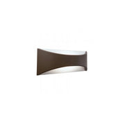 Applique Da Esterno Moderna Moon Alluminio E Termoplastica Caffè Led 12W 4000K