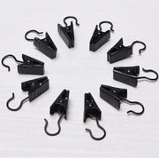 20 clip per capo con presa antiscivolo in plastica - clip portatili - gancio rotante 360 gradi - abiti, tende, asciugamani, cappelli, lenzuola, giacche (nero)