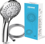 Douchekop con tubo doccia flessibile - alta pressione, risparmio d'acqua - cromato - 1 pezzo