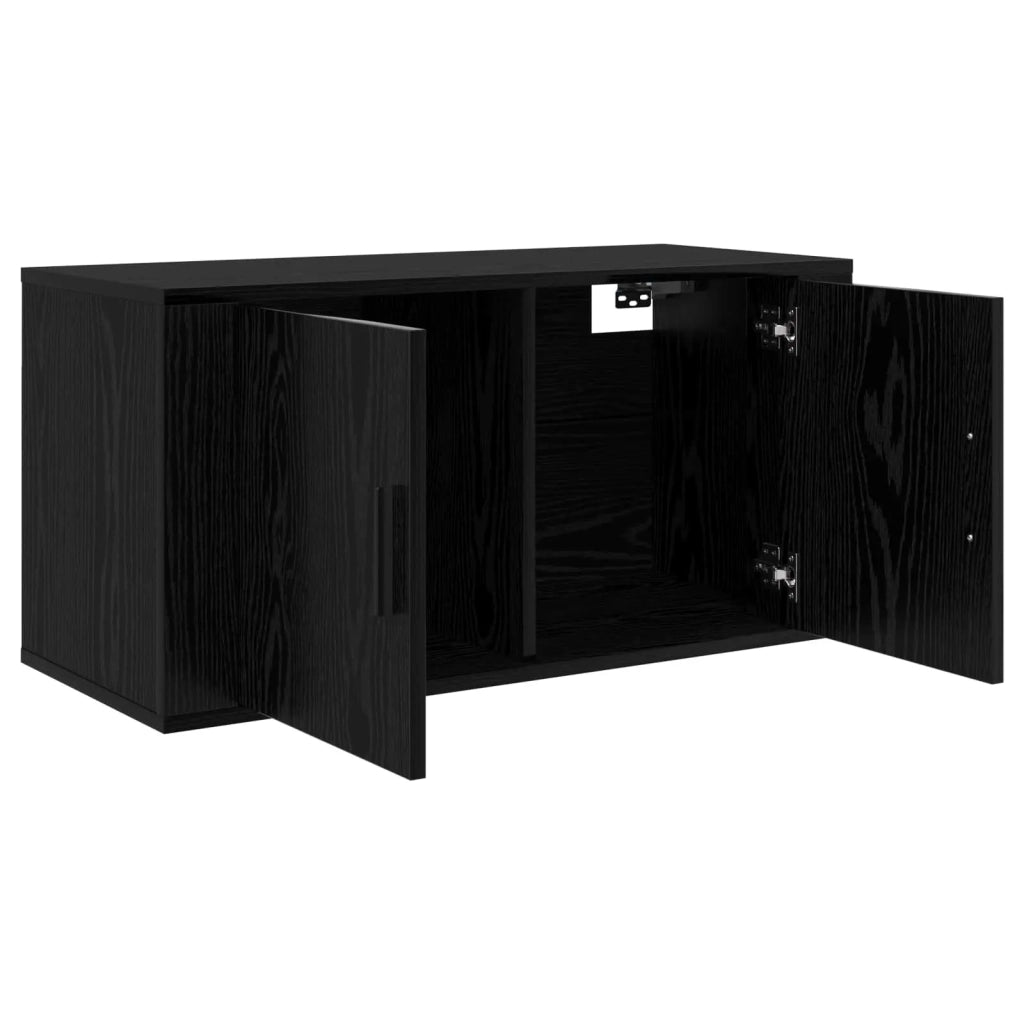 Set Mobile TV da Parete 2 pcs Rovere Nero 80 x 34,5 x 40 cm 3415603