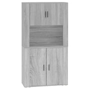 Credenza | Madia | Buffet da pranzo | Armadio da pranzo Grigio Sonoma in Legno Multistrato