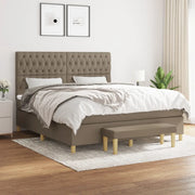 Giroletto a Molle con Materasso Tortora 180x200 cm in Tessuto 3137417
