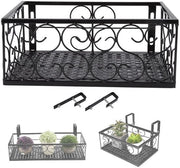 Supporto per piante in acciaio - Stendardo per piante - Sostegno per fiori - Supporto per balcone - 30x20x12cm