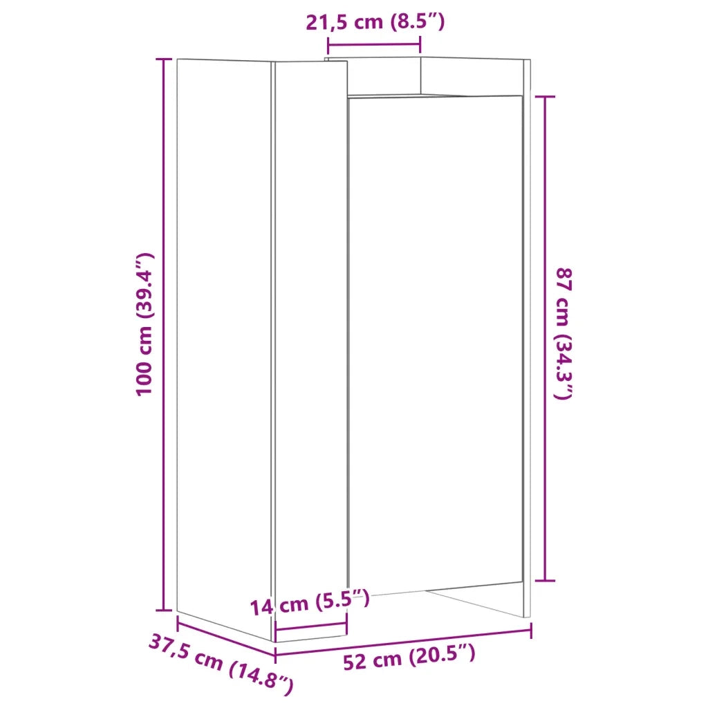 Scarpiera-Scaffale per scarpe Bianca 52x37,5x100 cm in Legno Multistrato 753812