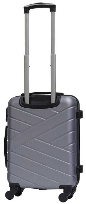 Trolley Valigia Bagaglio a Mano Rigida in ABS 4 Ruote TSA Ravizzoni Giove Silver