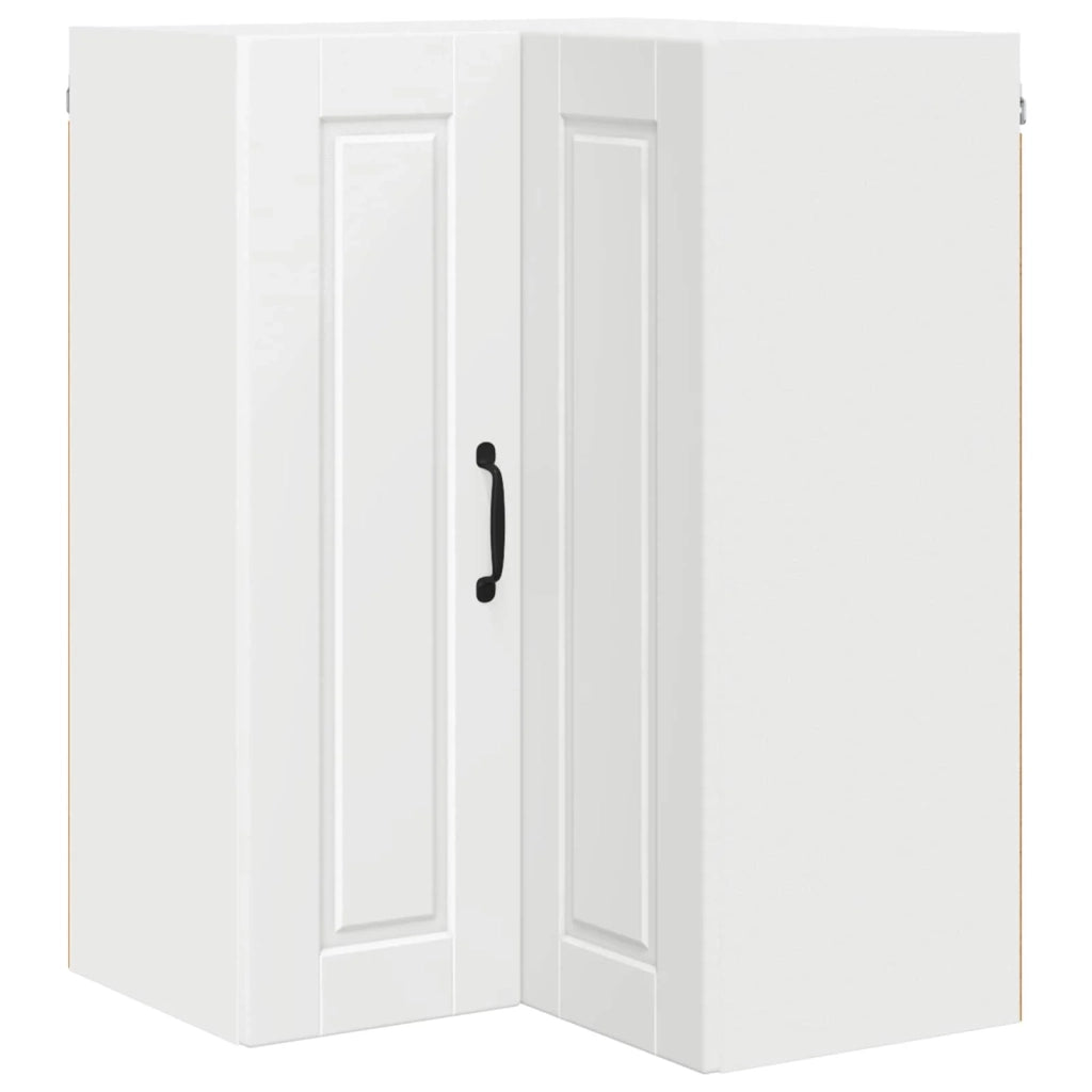 Mobile da cucina moderno da parete con pratico spazio di archiviazione 57 x 57 x 80 cm legno ingegnerizzato bianco 02_0054418