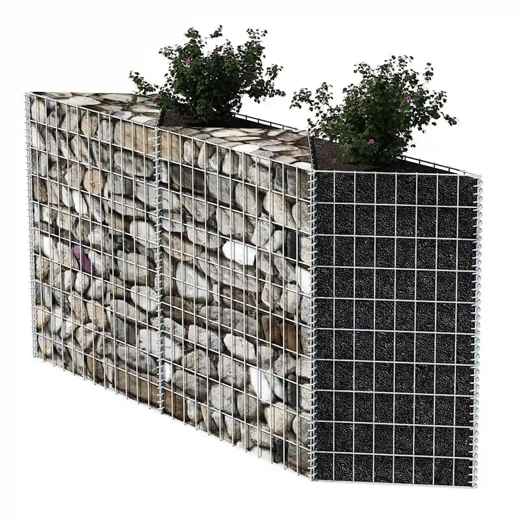 Gabbione in Rete in Acciaio Zincato 120x30x100 cm 142539
