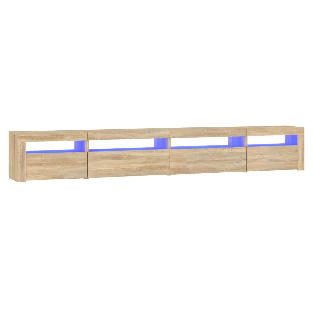 Mobile Porta TV con Luci LED-Credenza per TV Rovere Sonoma 270x35x40 cm