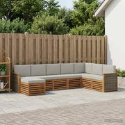 Set di divani da esterno 6 pcs Naturale e Grigio Chiaro 3384707