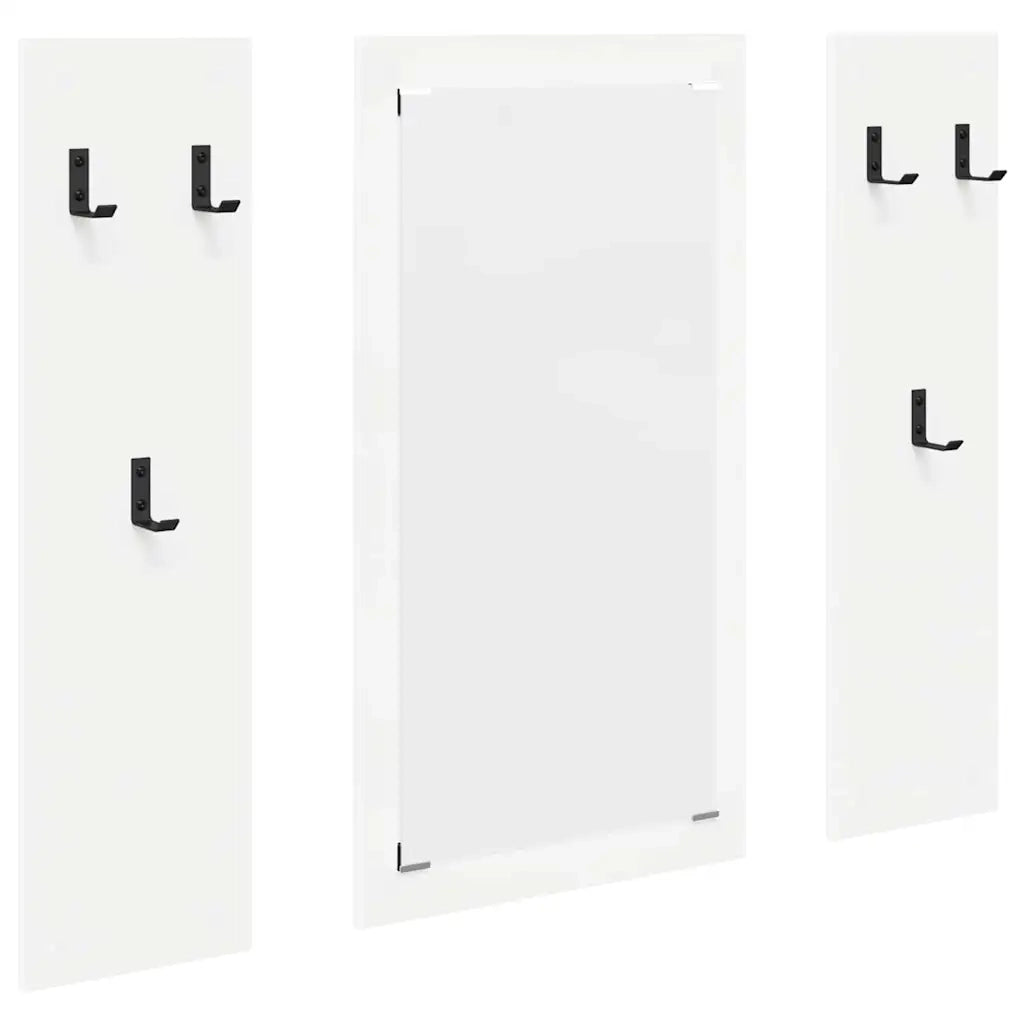 vidaXL Appendiabiti a muro Bianco 96 x 1.5 x 90 cm Legno multistrato