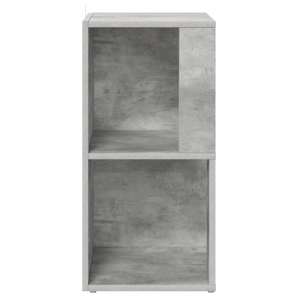Mobile angolare rustico multifunzionale 33 x 33 x 67 cm in legno composito grigio cemento 02_0047968