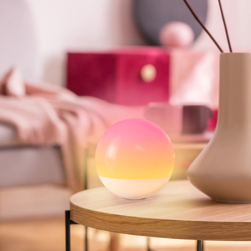 Lampada tavolo sfera arcobaleno LED RGB dimmer USB Polux