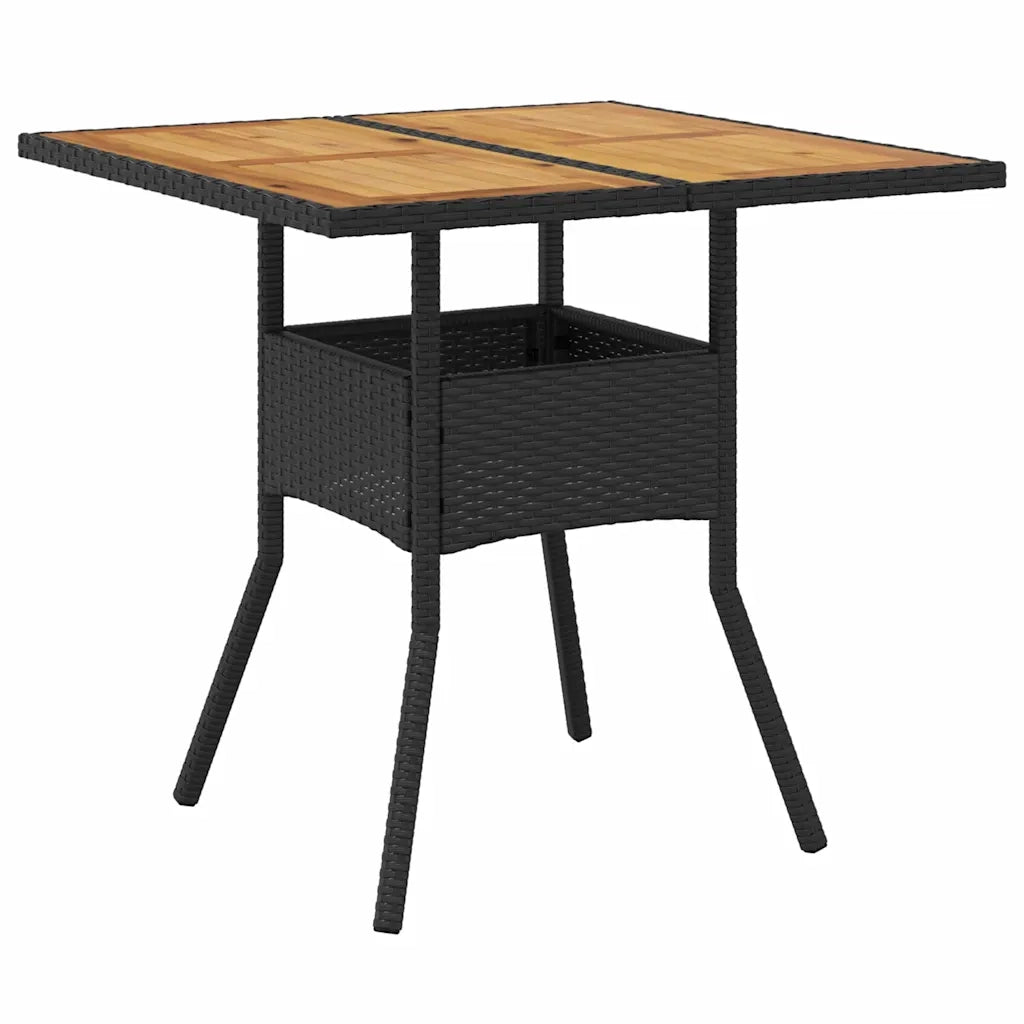 Set da Pranzo per Giardino 3 pcs Nero polyrattan 3334935
