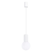 Lampada a sospensione moderna sfera vetro bianco G9 8W