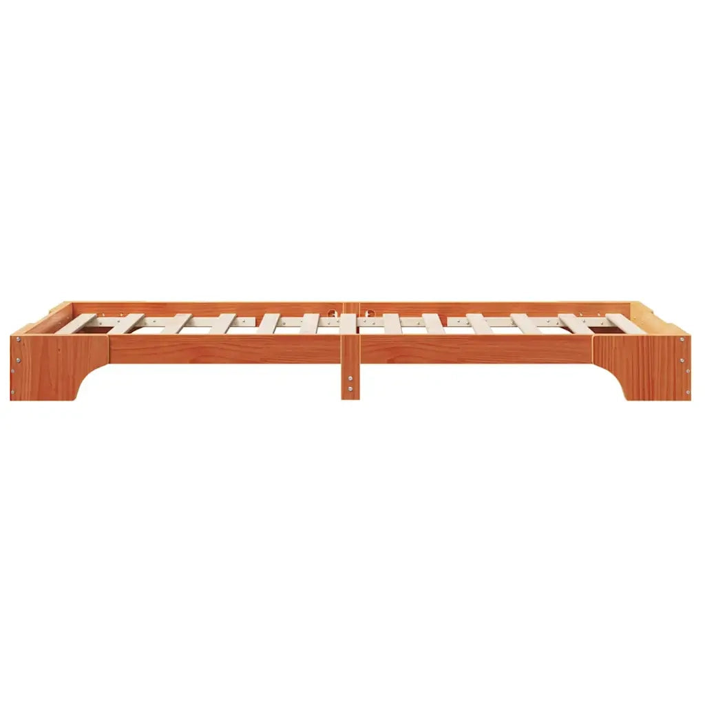 Struttura del letto Marrone cerato 100 x 200 cm Pino massello 872877