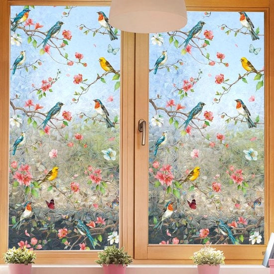 Telaio per Finestre - Telaio per Pareti - Decorativo - Multicolor - Stickers - Effetto 3D - Adatto per Bagno e Salotto - 40 x 101,5 cm