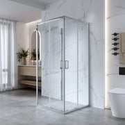 Cabina Doccia 3 Lati 70x70x70 Cm H 185 cm vetro 6 mm Trasparente Scorrevole| Kiro
