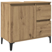 Mobiletto da bagno artigianale in rovere 65 x 33 x 60 cm ampio spazio contenitivo design moderno in legno di rovere 02_0051050