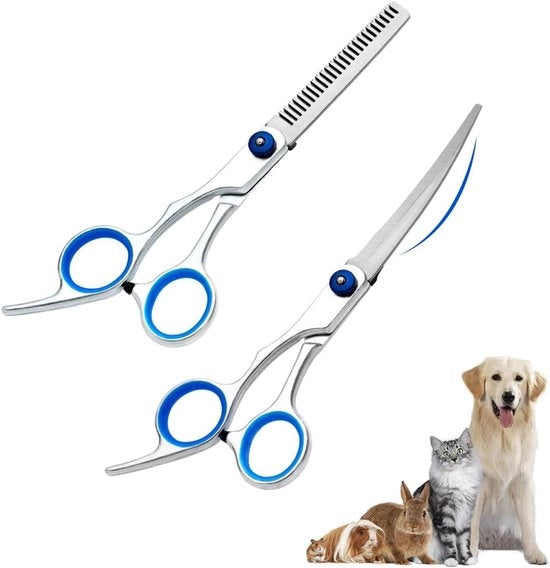 Scalettare per cani 17 cm - Curvo - Per la taglia dei peli dei cani (Scalettare curvo e rettilineo) per cani e gatti
