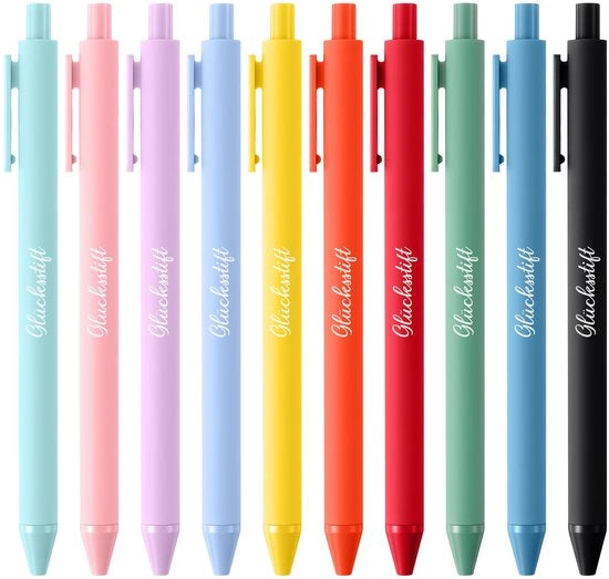 Set di penna da esame da 20 pezzi con clip - penna da esame confortevole con inchiostro nero - ideale per esami o regali di Natale - penna da esame con impugnatura ergonomico - set di penna da esame con clip per tasca