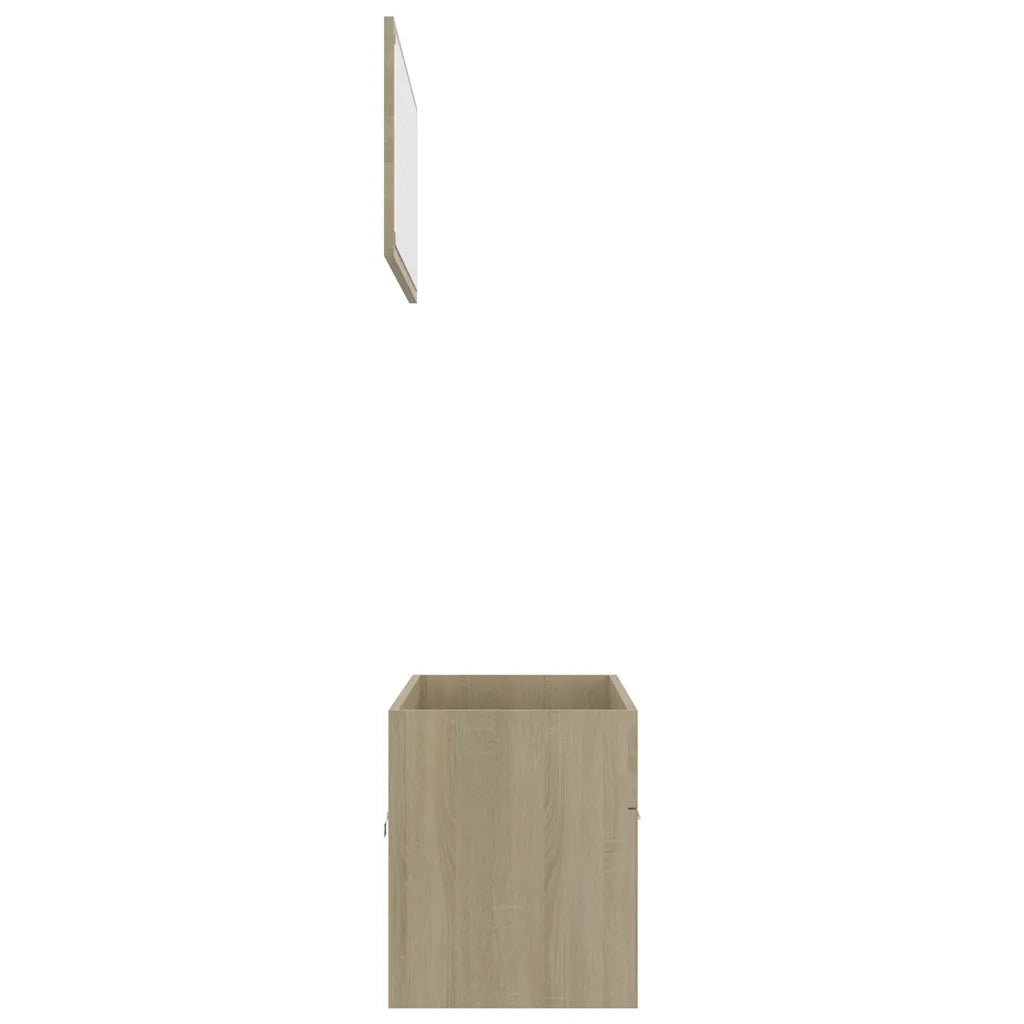 Set Mobili da Bagno 2 pz Rovere Sonoma in Legno Multistrato 804803