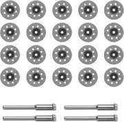 Set di 20 Mini diamant smerigli per smerigliatrice con testa di 3mm - Disco smerigliatore foglio diametro 25mm - Strumenti per smerigliatura