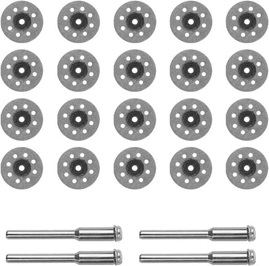 Set di 20 Mini diamant smerigli per smerigliatrice con testa di 3mm - Disco smerigliatore foglio diametro 25mm - Strumenti per smerigliatura