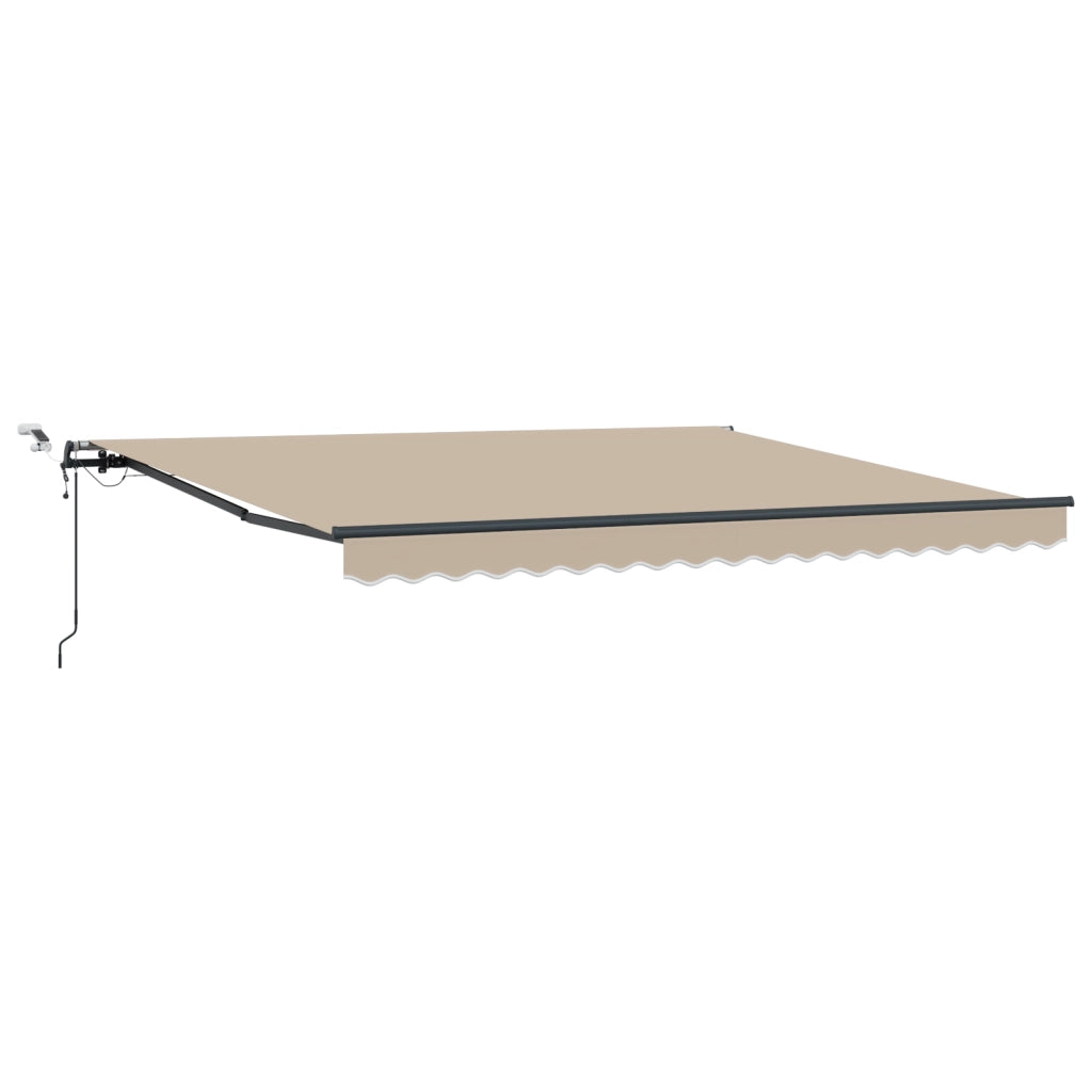 Tenda Retrattile Automatica con LED Beige 400x350 cm