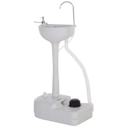 EasyComfort Lavabo Portatile da Campeggio con 2 Ruote, Serbatoio Acqua 17L e Serbatoio Sapone 2.5L, 51x33.5x103cm