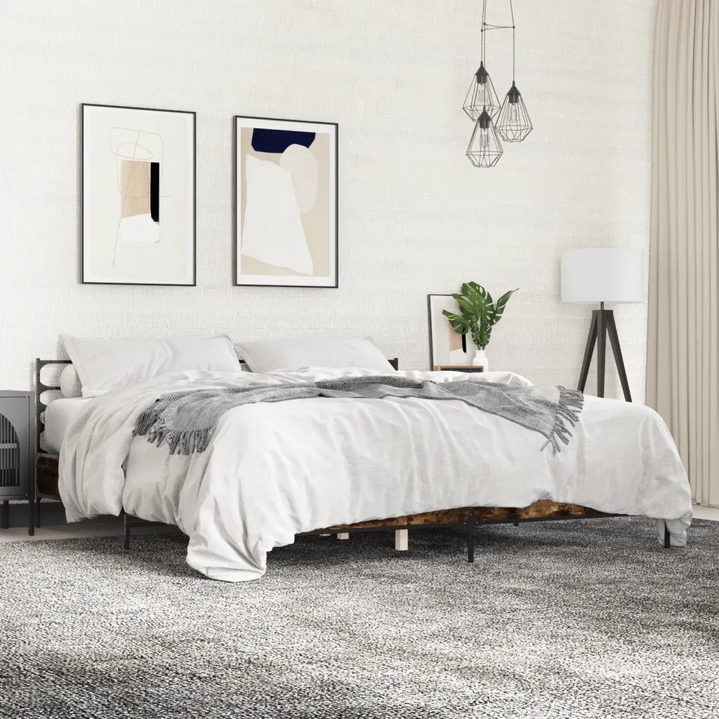 Giroletto Rovere Fumo 180x200 cm in Legno Multistrato Metallo 3280059