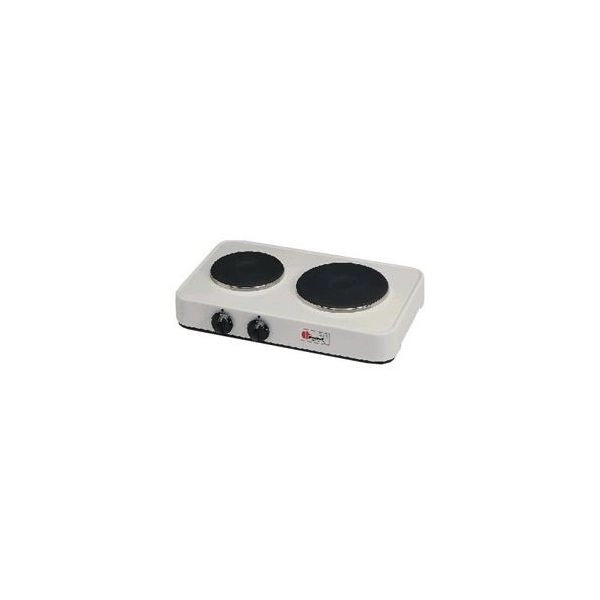Fornello elettrico a 2 piastre elettriche, potenza 1000 e 1500 watt, Ø piastre 145 e 180 mm. - 8052780601146