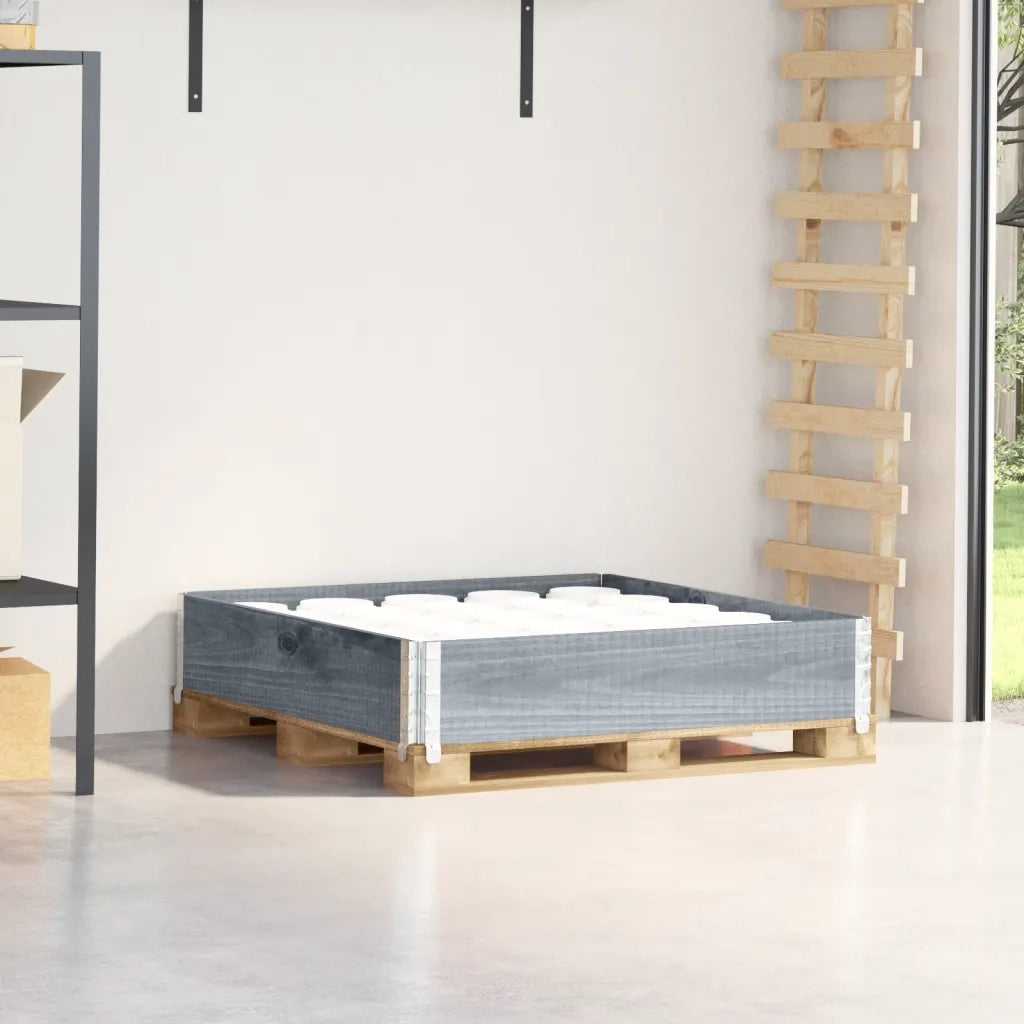 Paretale per Pallet Grigio 100x100 cm in Legno Massello di Pino CFW5766274
