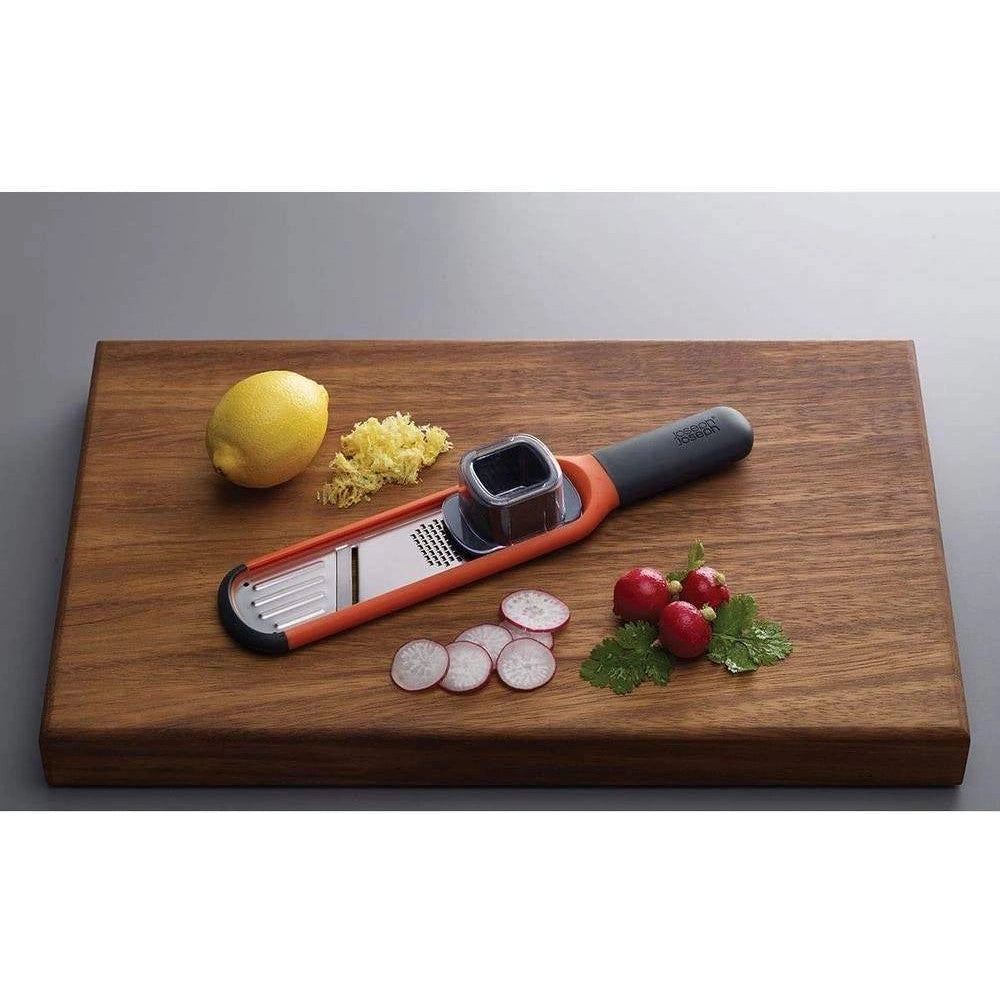 Trade Shop - Affettatrice Manuale Affetta Taglia Verdure Grattugia Julienne Regolabile 2 In 1 -