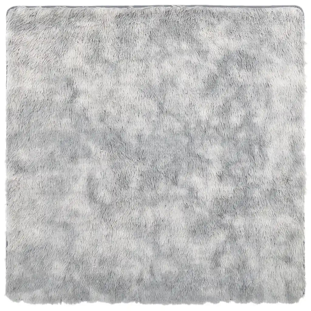 Tappeto Shaggy a Pelo Lungo NAVARRA Grigio Argento 240x240cm 4102892