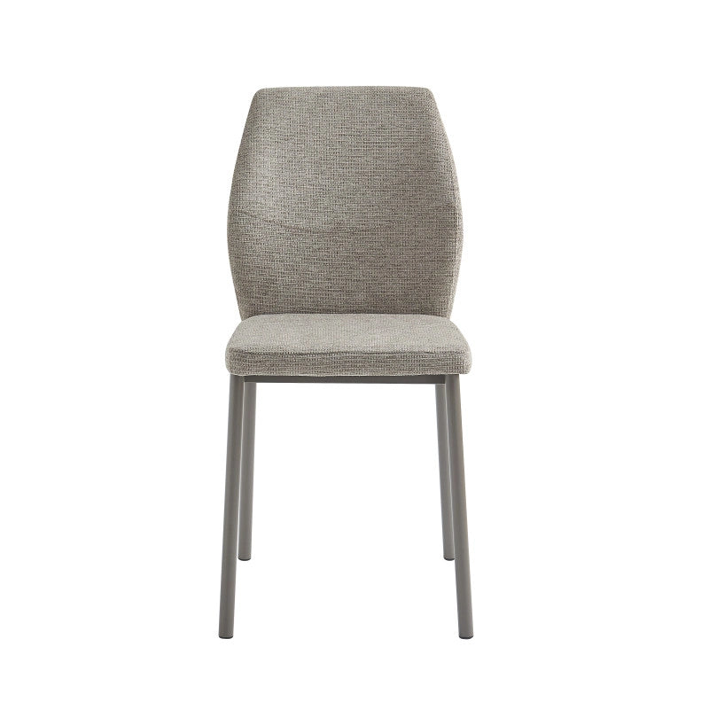 Set di 4 Sedie Anya In Tessuto Tortora Dimensione 56x42x88,5cm