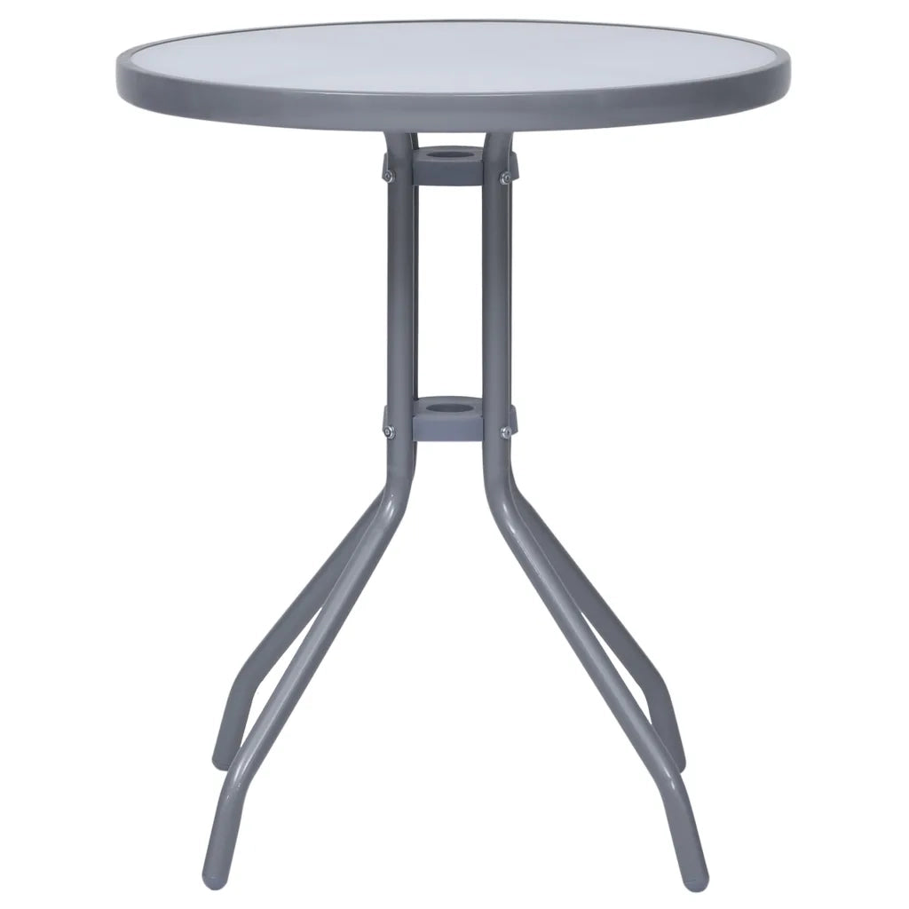 Set da Bistrot 3 pz in Alluminio e Textilene Argento 3070653