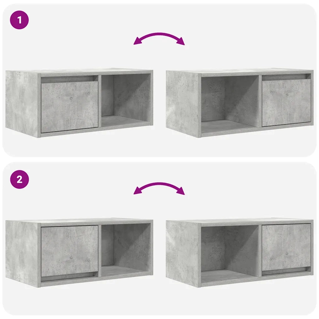 Mobile per TV Grigio Cemento 60x31x25,5 cm Legno Multistrato 861442