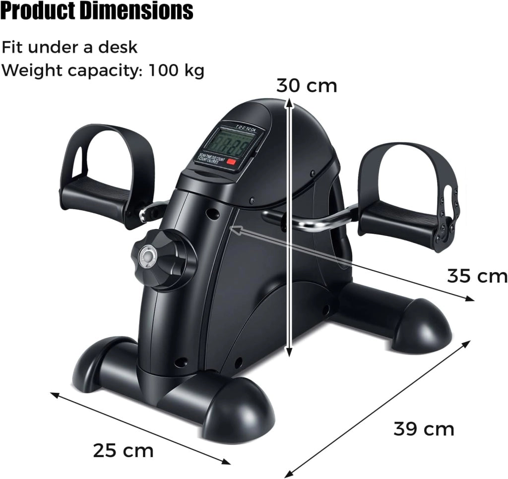 Guarnitura elettrica con display LCD, dispositivo ellittico elettrico, resistenza regolazione manuale, bicicletta ellittica 2 in 1, allenamento gambe e braccia, per casa, ufficio