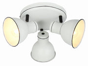 Plafoniera Candellux Zumba metallo bianco/nero 3xE14