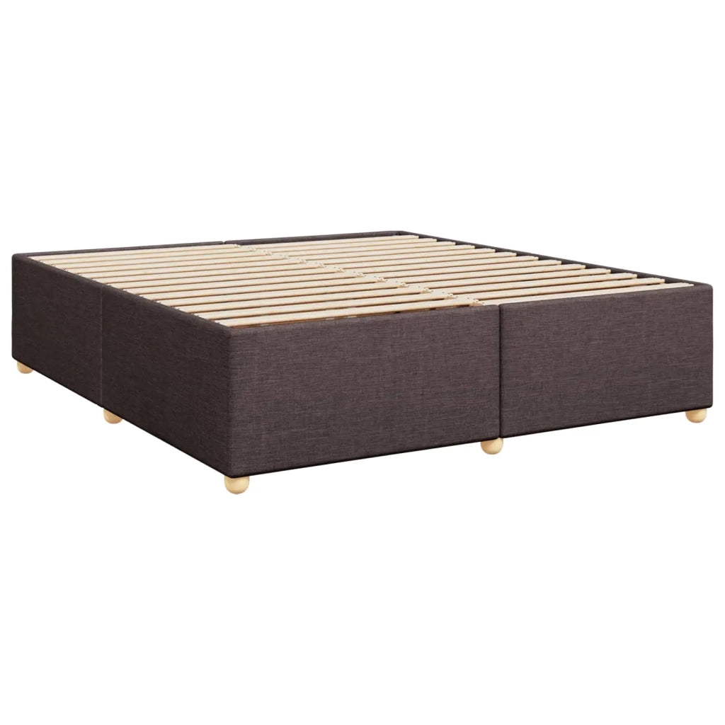Letto box spring con materasso Marrone Scuro 200 x 200 cm 3453959