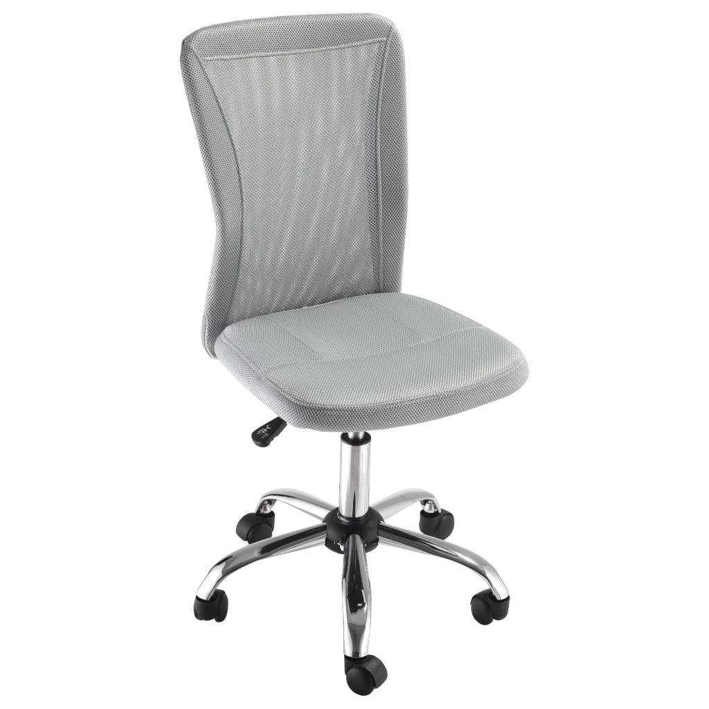 Sedia da ufficio girevole senza braccioli in rete ¨C Zephmum ¨C Grigio 43x58x90-100 cm